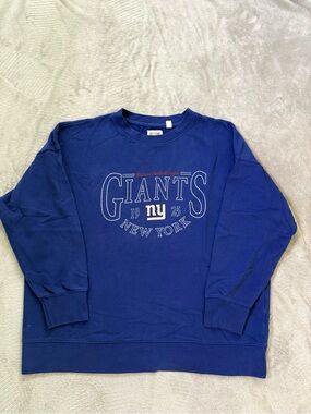 Abercrombie & Fitch New York Giants Blue Crewneck Sweatshirt